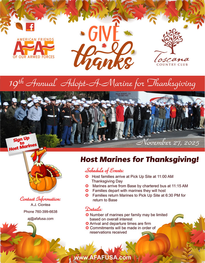 Adopt a Marine for Thanksgiving